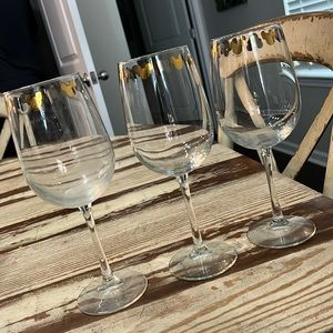 (2) Gold and Silver Mickey Ear Wine Goblets